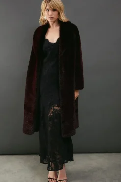 Faux Fur Luxe Two Tone Coat