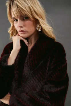 Faux Fur Luxe Two Tone Coat