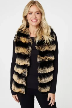 Faux Fur Open Front Gilet