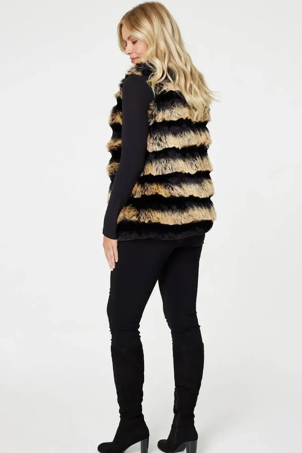 Faux Fur Open Front Gilet