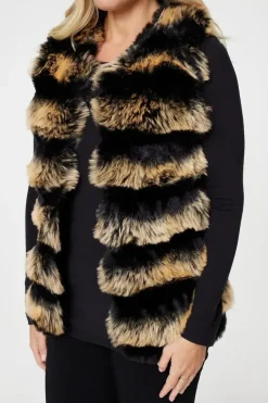 Faux Fur Open Front Gilet