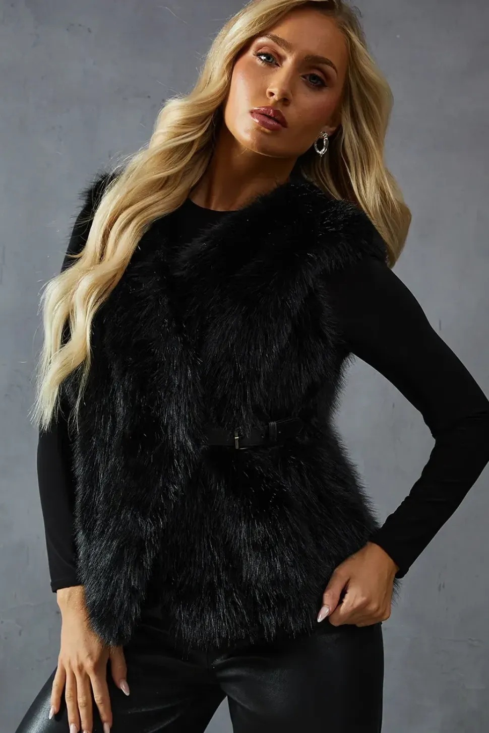 Faux Fur Panelled Gilet