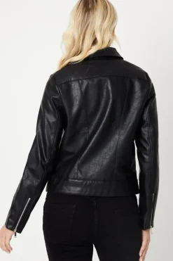 Faux Leather Biker