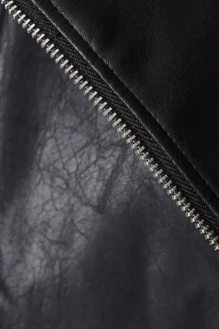 Faux Leather Biker