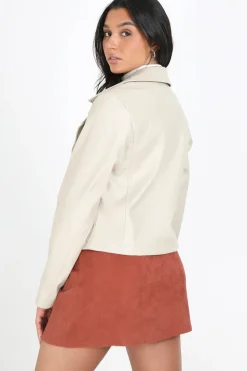 Faux Leather PU Biker Jacket