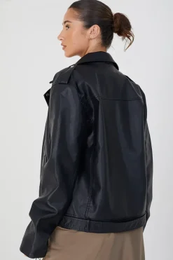 Faux Leather PU Oversized Jacket