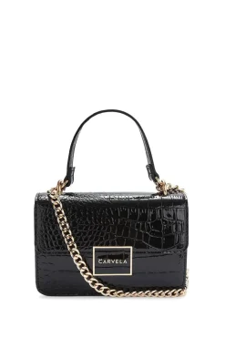 Faux Leather 'Danica' Quilted Clutch Bag