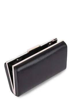 Faux Leather 'Dasha' Box Clutch Bag
