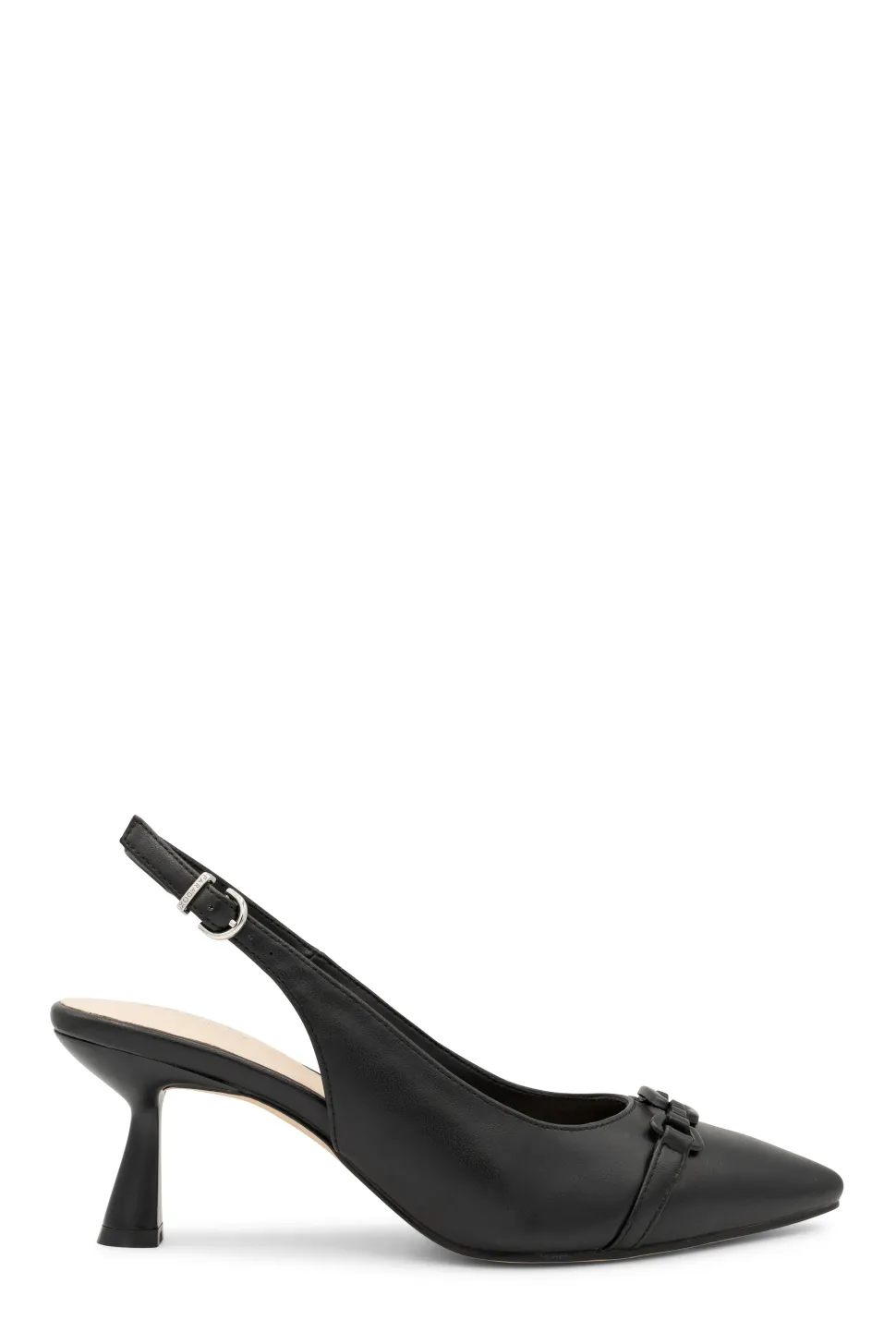 Faux Leather 'Ivonne' Mid Heel Slingback Court Shoe