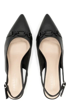 Faux Leather 'Ivonne' Mid Heel Slingback Court Shoe