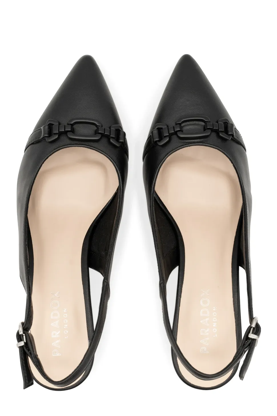 Faux Leather 'Ivonne' Mid Heel Slingback Court Shoe