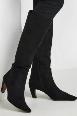 Faux Suede Knee High Boots