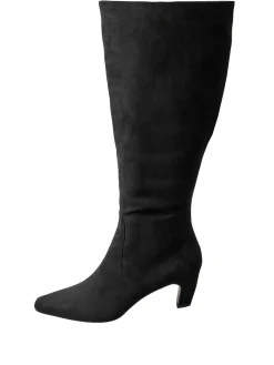Faux Suede Knee High Boots