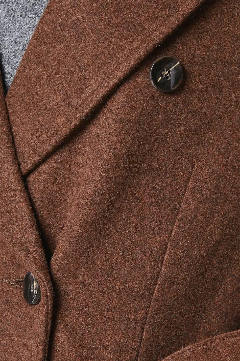 Faux Wool Double Breasted Coat