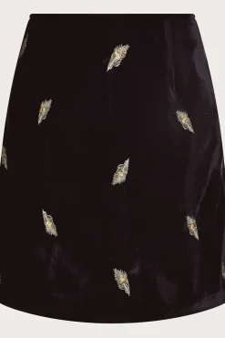 Faye Embellished Velvet Skirt