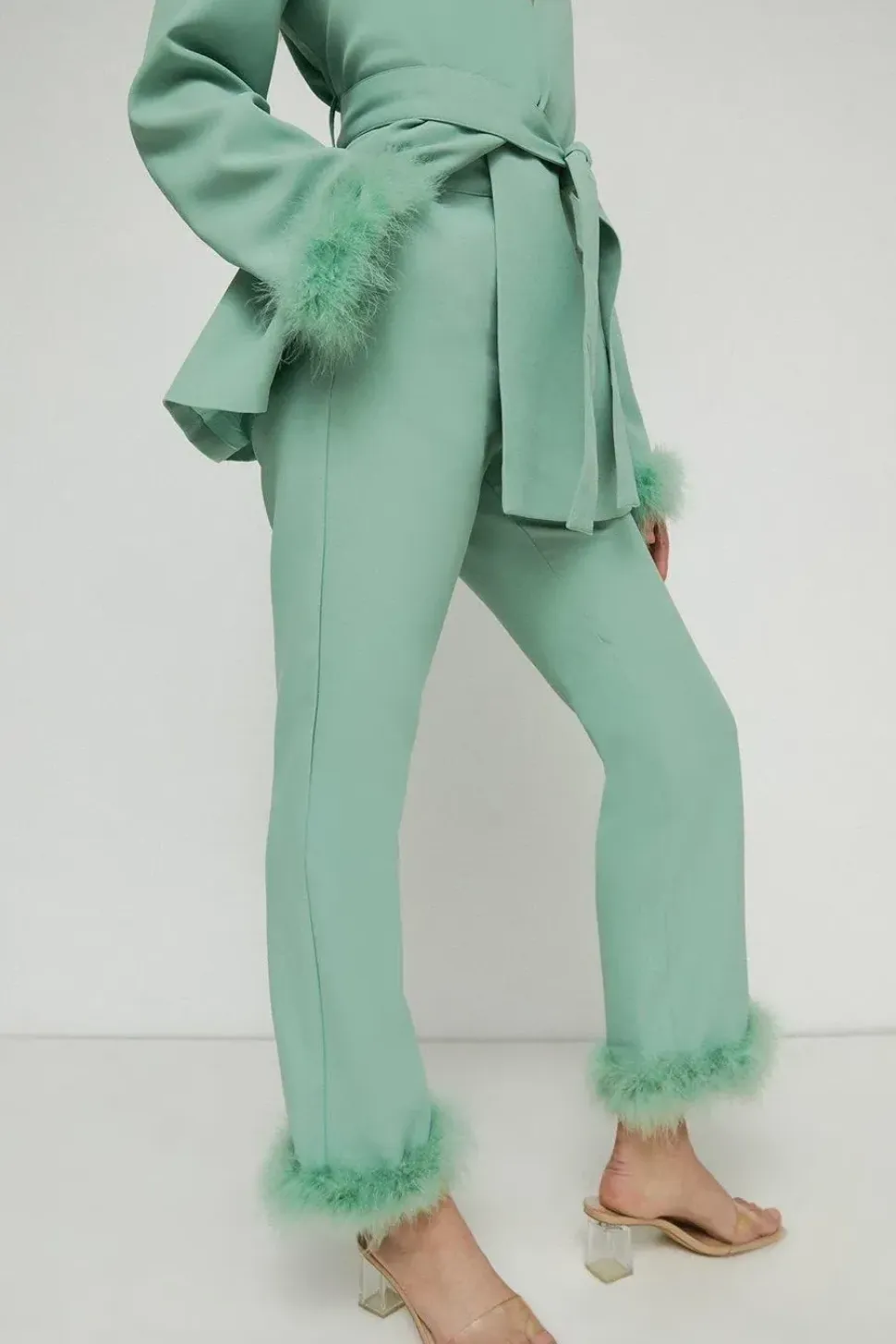 Feather Trim Kick Flare
