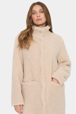 Felicia Teddy High Neck Coat-