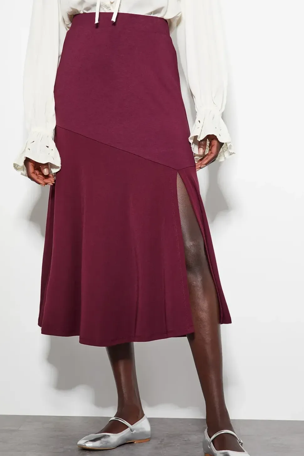 Fifi Jersey Panel Midi Skirt