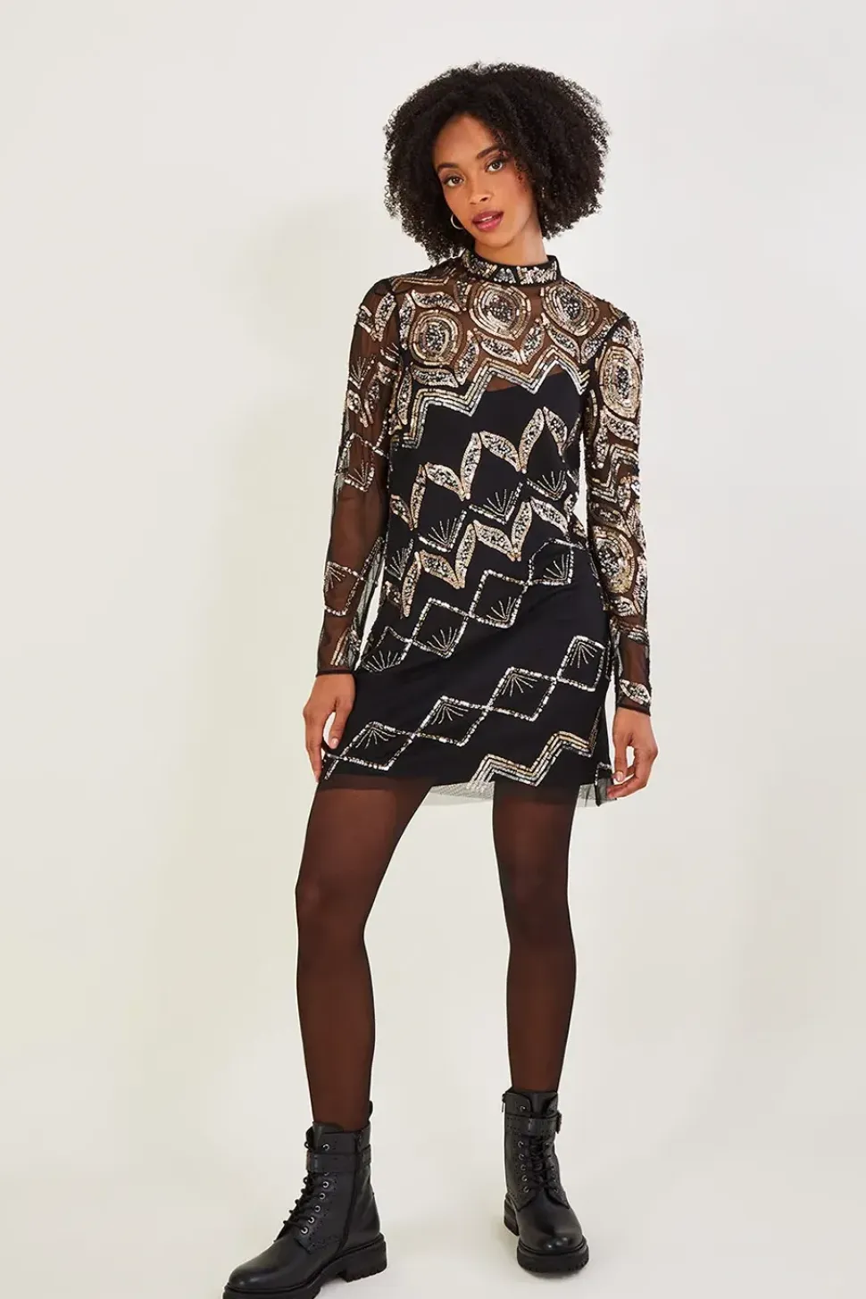 Finnley Embellished Tunic Dress in Recycled Polyester