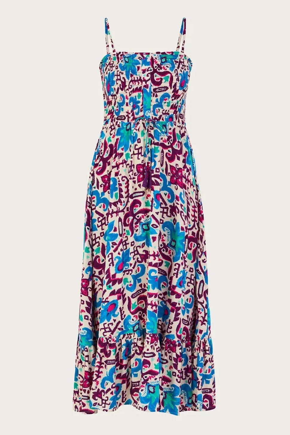 Fire Flower Ikat Cami Dress