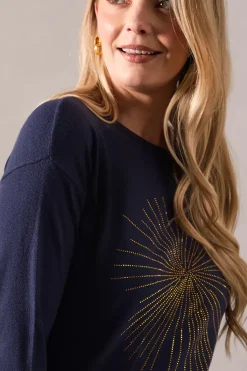 Firework Embellished Knitted Jumper