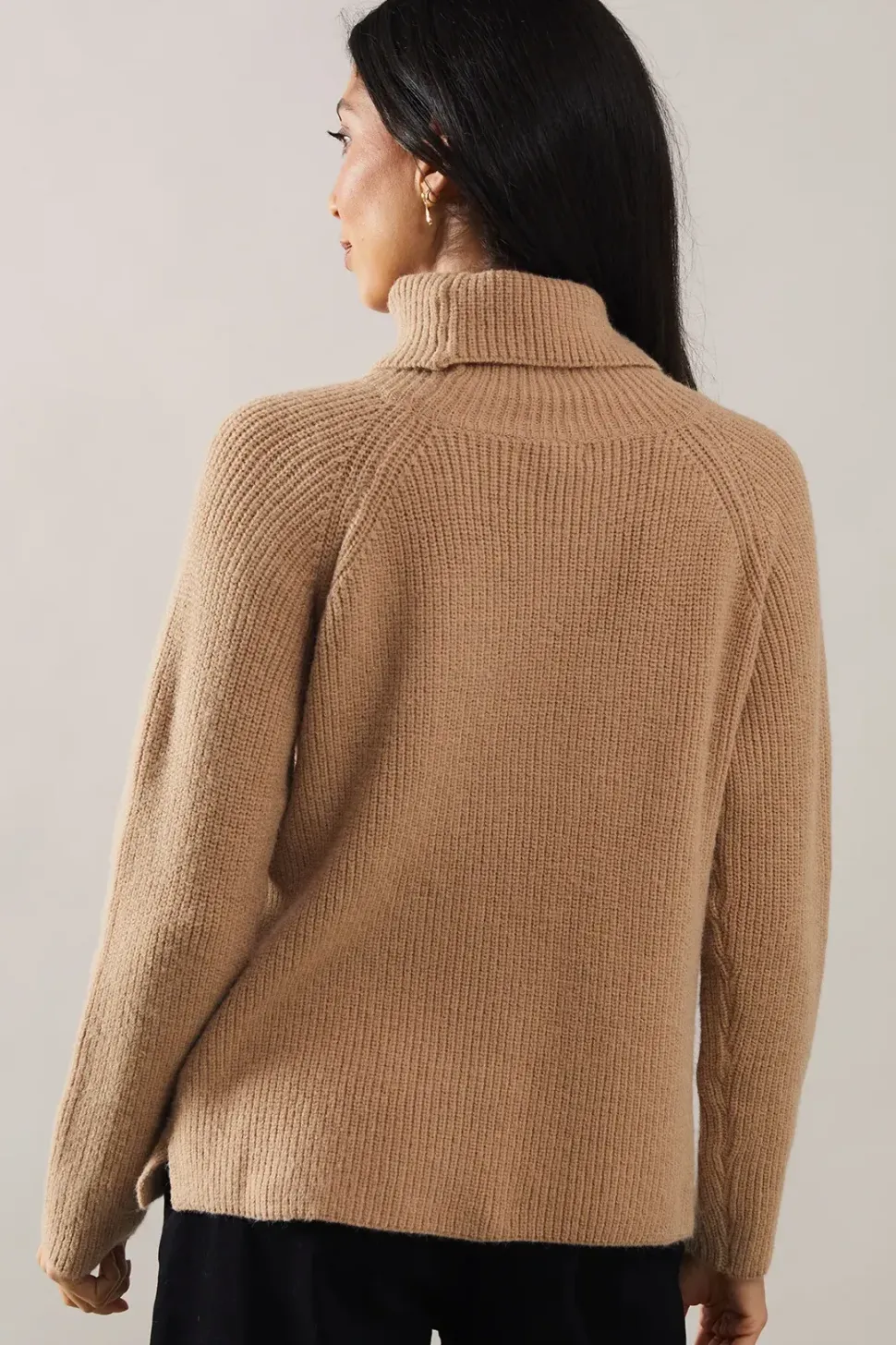 Fisherman Rib Roll Neck Jumper