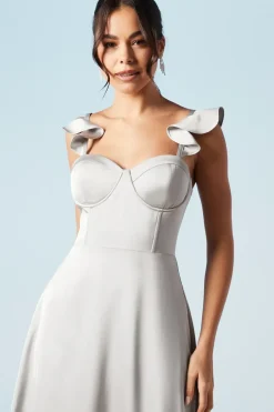 Fitted Bodice Satin Bridesmaids Dress