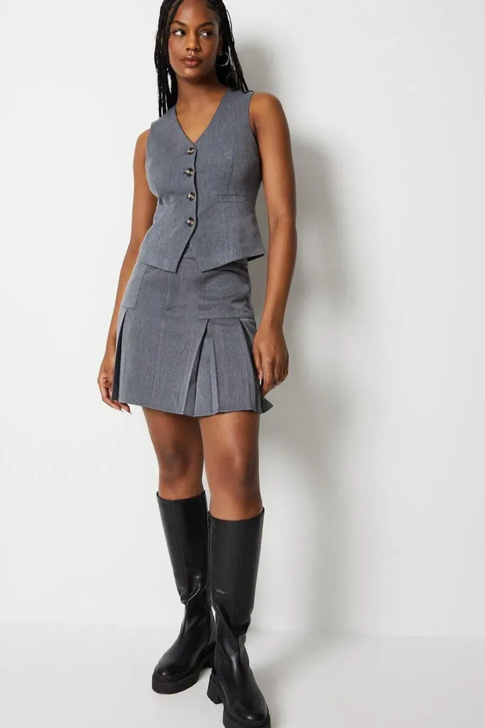 Fitted Tailored Jet Pocket Waistcoat