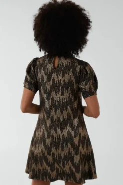 Fixed Wrap Skater Dress With Tie