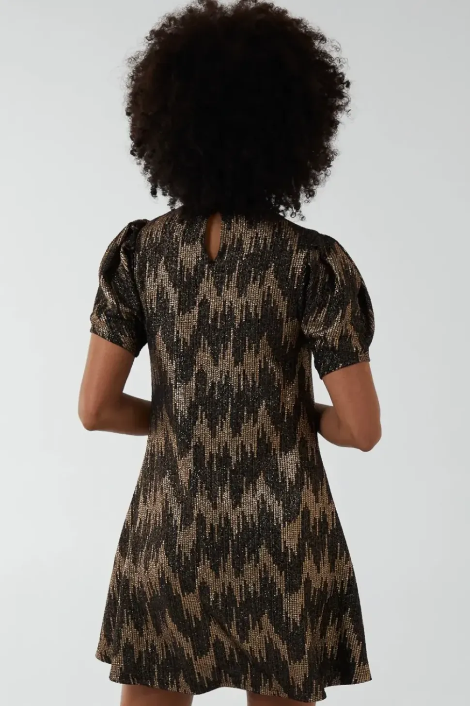 Fixed Wrap Skater Dress With Tie