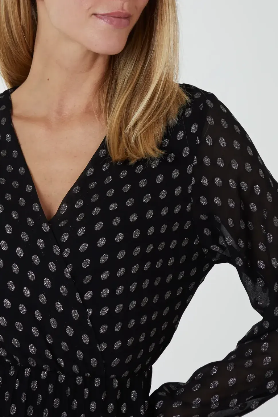 Fixed Wrap Skater Dress With Tie