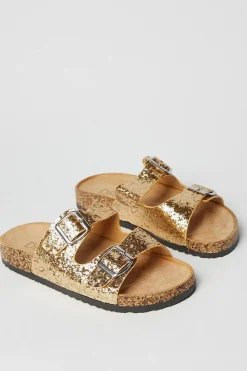 Flick Glitter Double Footbed Sandals