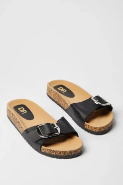 Flo Buckle Footbed Slider Sandals