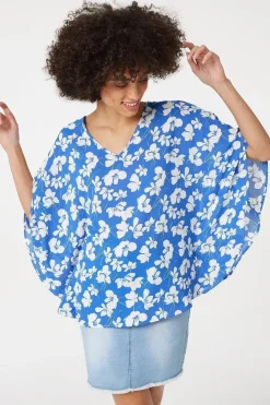 Floral Batwing Blouse Top