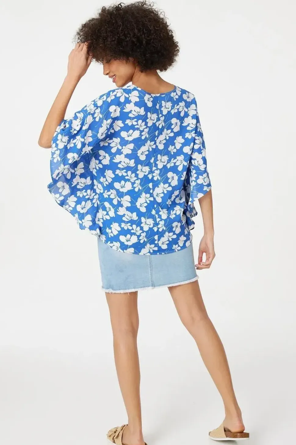 Floral Batwing Blouse Top