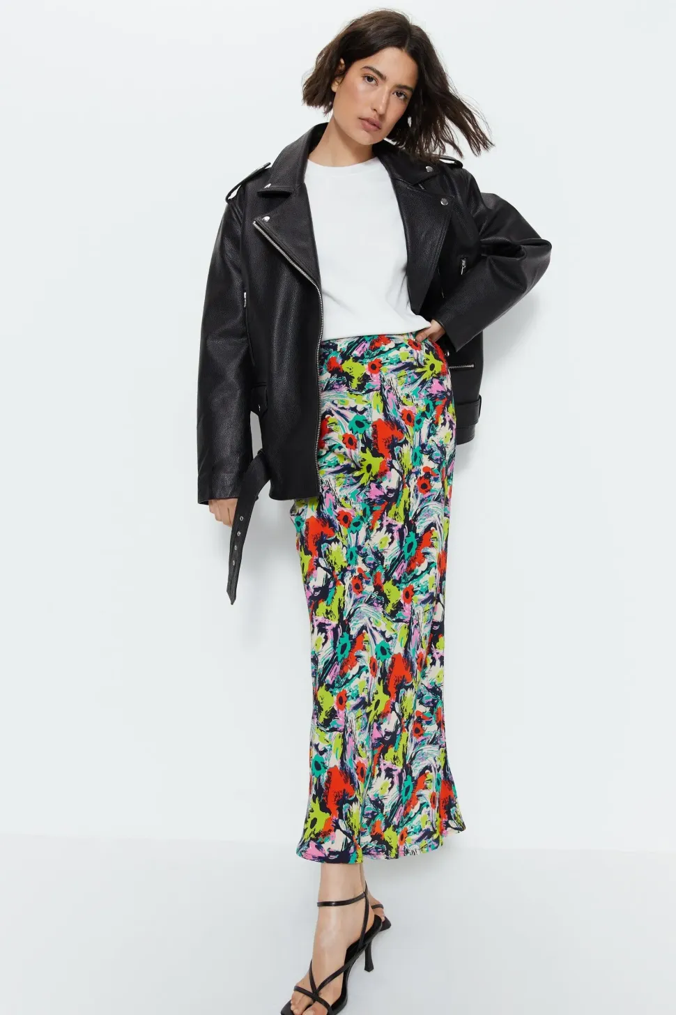 Floral Bias Maxi Skirt