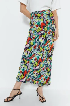 Floral Bias Maxi Skirt