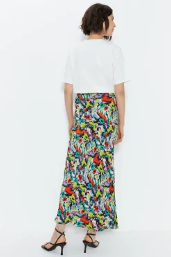 Floral Bias Maxi Skirt