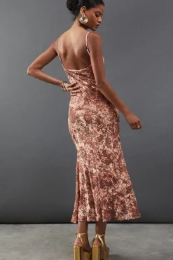 Floral Burnout Cami Strappy Slip Dress