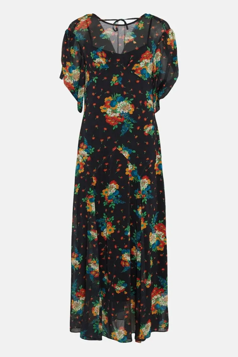 Floral Chiffon Maxi Dress