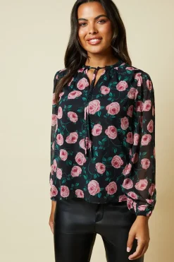 Floral Chiffon Overhead Shirt