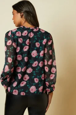 Floral Chiffon Overhead Shirt