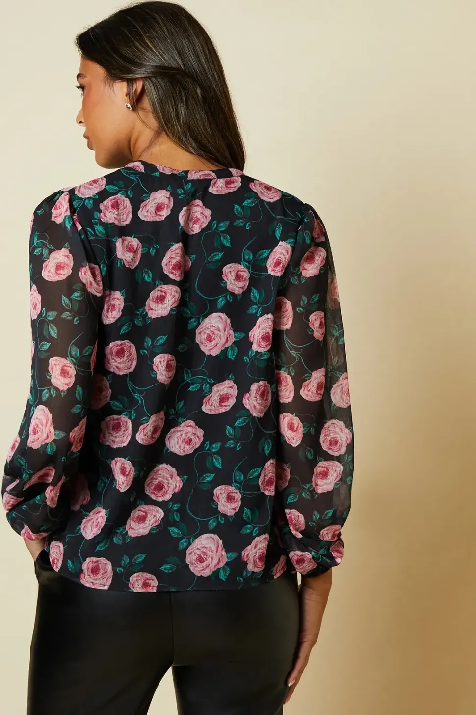 Floral Chiffon Overhead Shirt