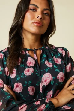 Floral Chiffon Overhead Shirt