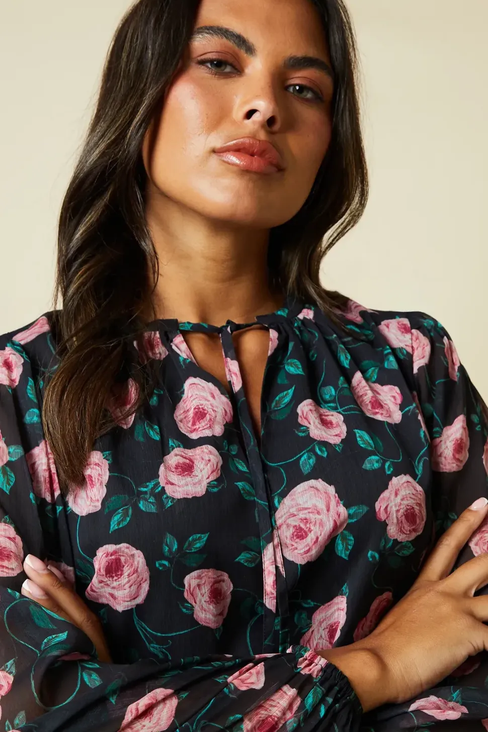 Floral Chiffon Overhead Shirt