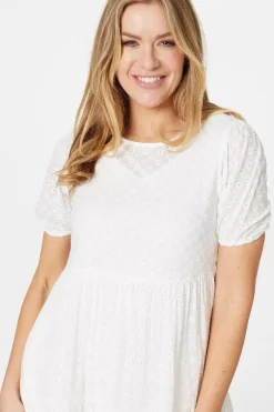 Floral Cotton Short Smock Dress