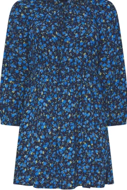 Floral Crinkle Tie Neck Blouse