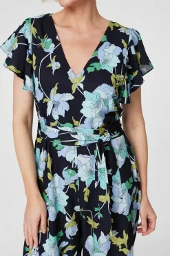 Floral Cropped Wide Leg Jumpsuit