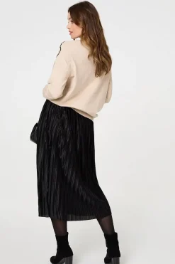 Floral Detail Long Sleeve Relaxed Jumper
