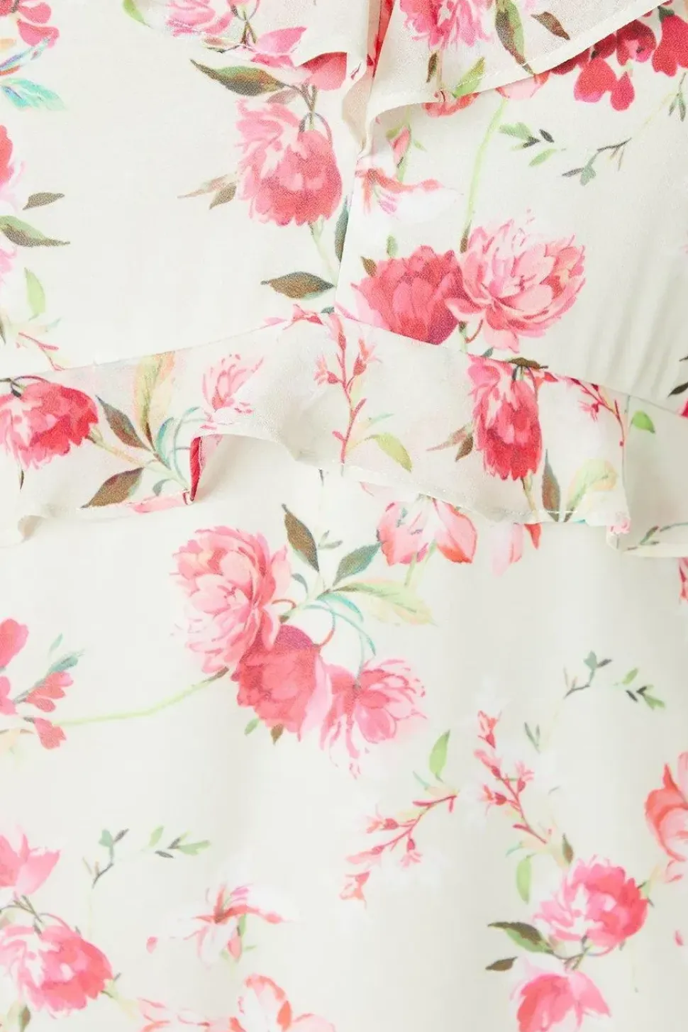 Floral Dobby Ruffle Midaxi Dress